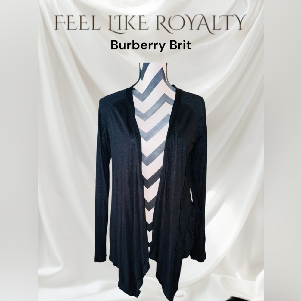 Women’s Burberry Brit Cotton Blend Cardigan Sweater Medium